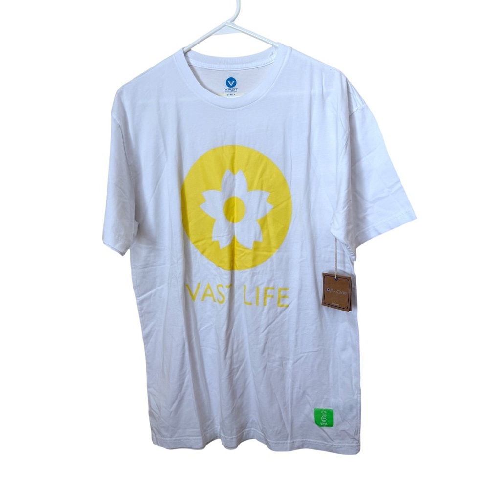 VAST White and Yellow TSHIRT TEE LARGE